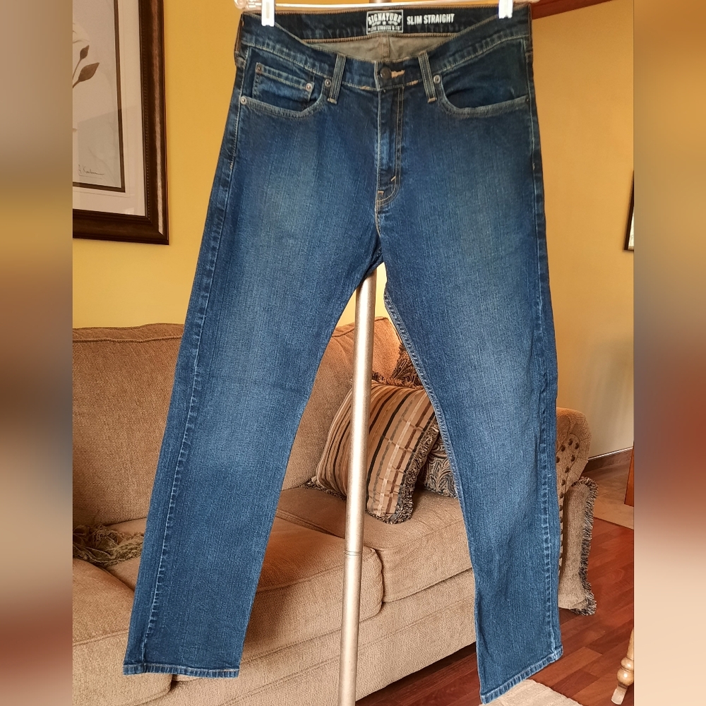 Men's Levi Signature Slim Straight Blue Jeans